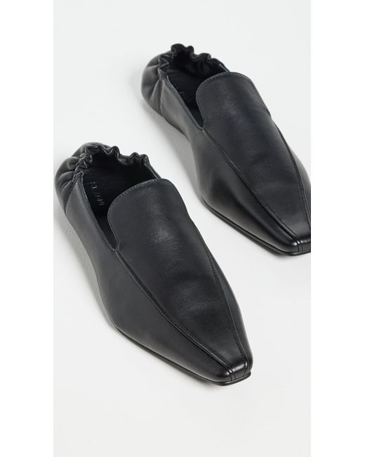St. Agni Black Flat Loafers