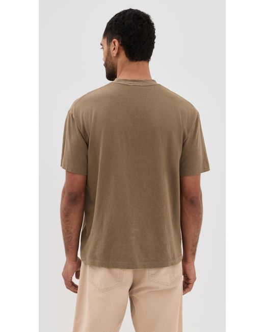 Asher Brown Noah Cotton Linen Tee for men