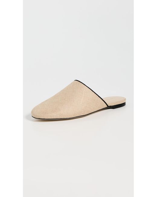 Larroude White Venice Flat Mules