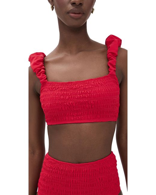 Sea Red Selma Solid Bikini Top