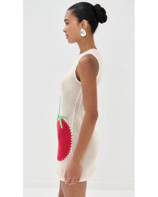 Staud Red Bailey Dress