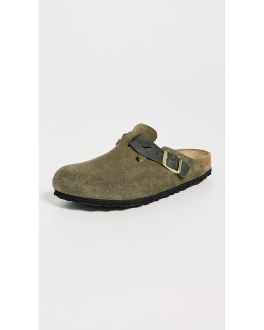 Birkenstock Green Boston Braid Clogs