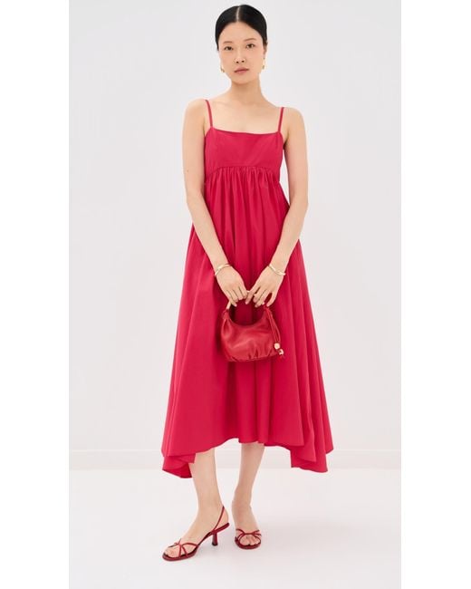 Azeeza Rachel Midi Dress in Red | Lyst