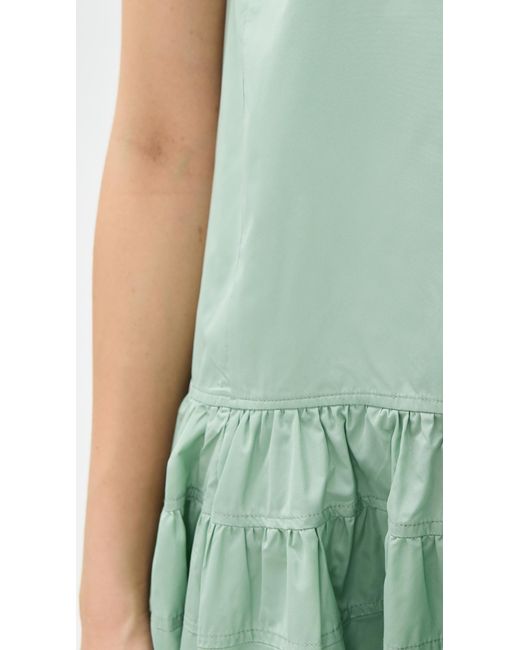 MEIMEIJ Green Sleeveless Taffeta Dress