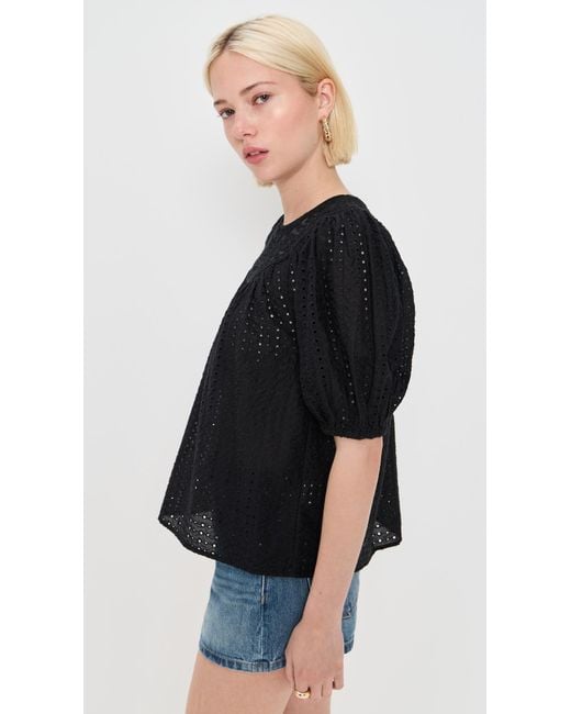 Ulla Johnson Black Amina Top