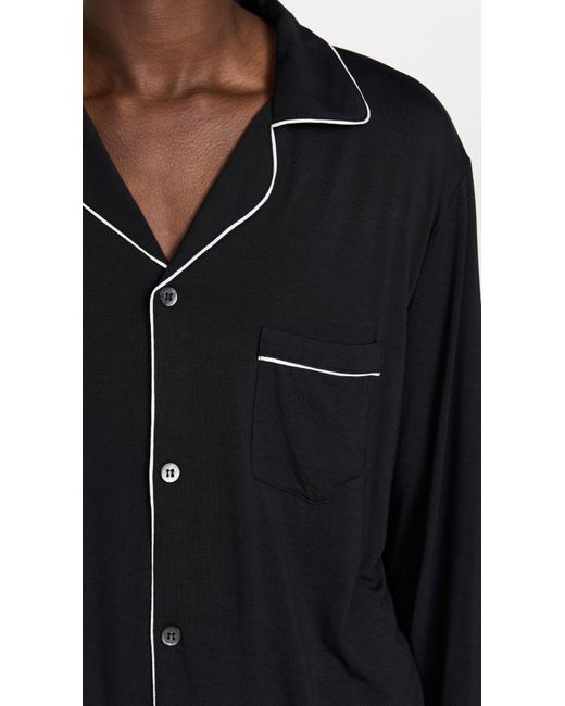 Eberjey Black William Modal Long Pj Set for men