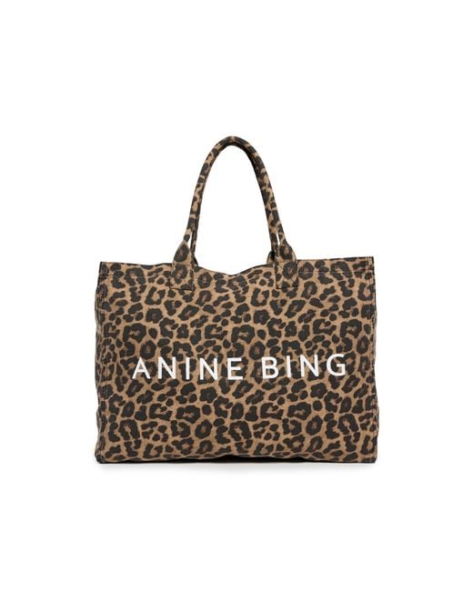 Anine Bing Multicolor Leo Canvas Tote