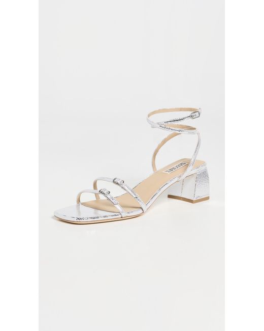 Badgley Mischka White Dania Block Heels