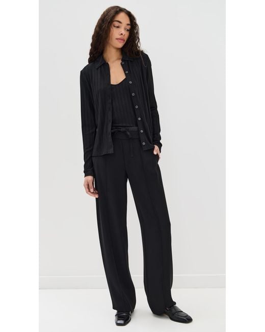 Vince Black Rib V Neck Cami