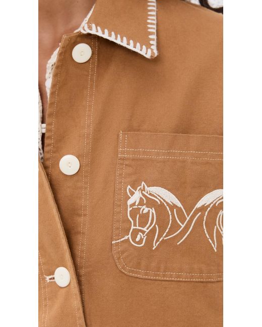 Bailey Rose Blue Western Stitch Jacket