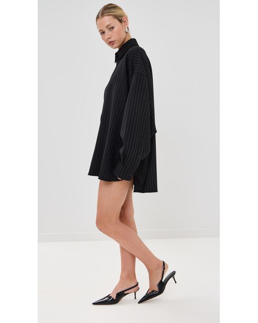 Wardrobe NYC Black Wardrobe. Nyc Oversize Mini Shirt Dress