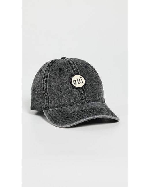 Clare V. Black Denim Baseball Hat