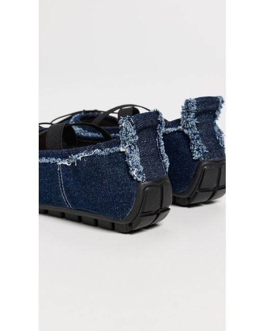 Simone Rocha Blue Ballerina Grip Flats