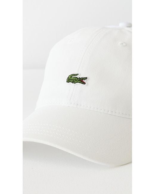 Lacoste Black Cotton Twill Front Logo Cap