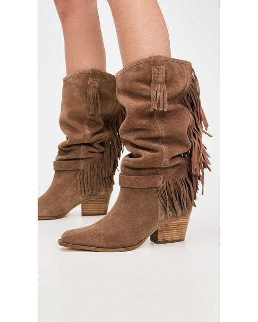 Free People Brown Faith Fringe Western Boots