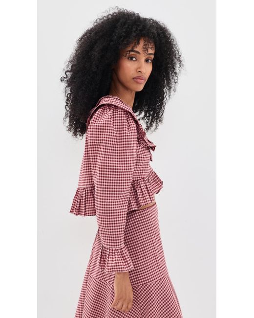 De Loreta Red Calma Blouse