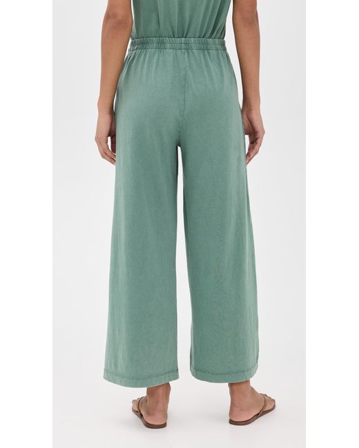 Z Supply Green Scout Jersey Flare Pants