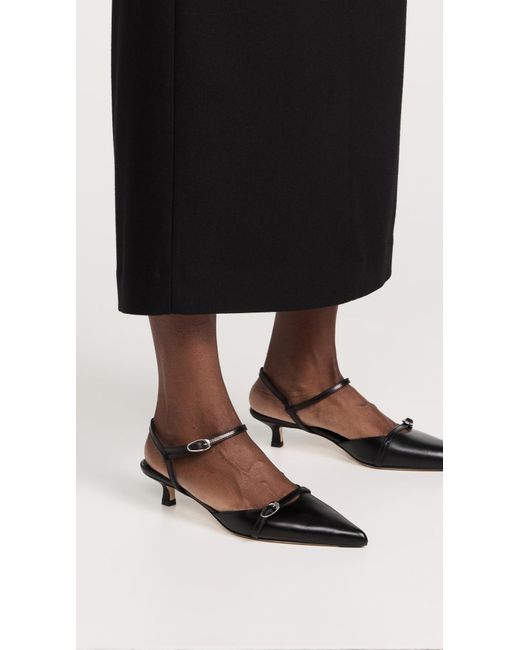 Aeyde Black Melia Nappa Leather Heels