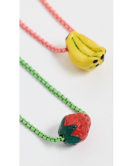 Clare V. White Ceramic Bead Necklace Set