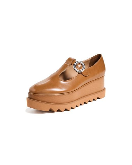 Stella McCartney Elyse Eco Brush Mat Mary Janes in Natural