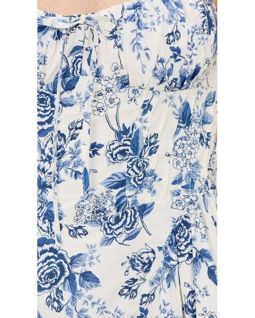 moon river corset poplin midi dress Moon River - Corset Floral Midi Dress