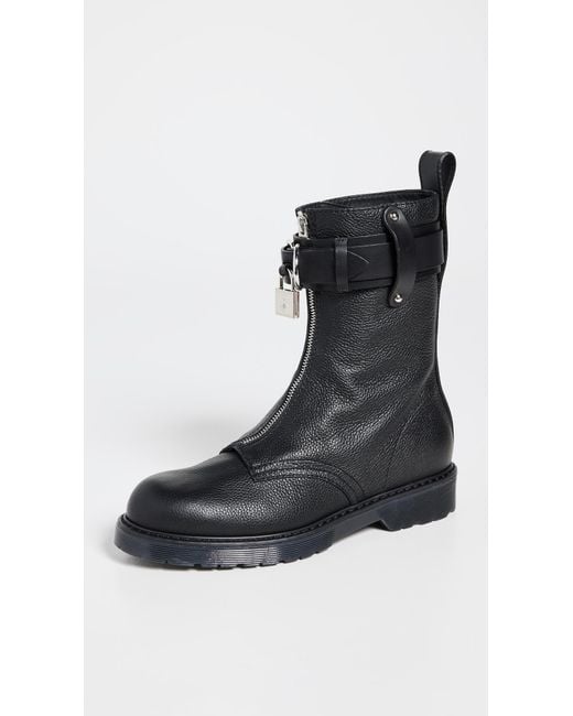J.W. Anderson Black Lock Combat Ankle Boots