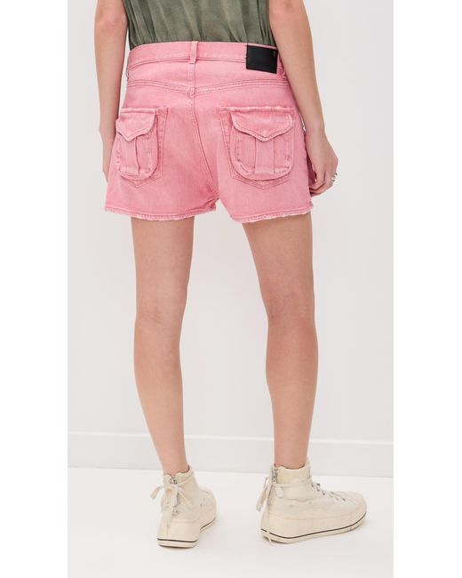 R13 Pink Multi Pocket Shorts