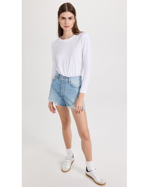 Veronica Beard White Mason Baseball Tee