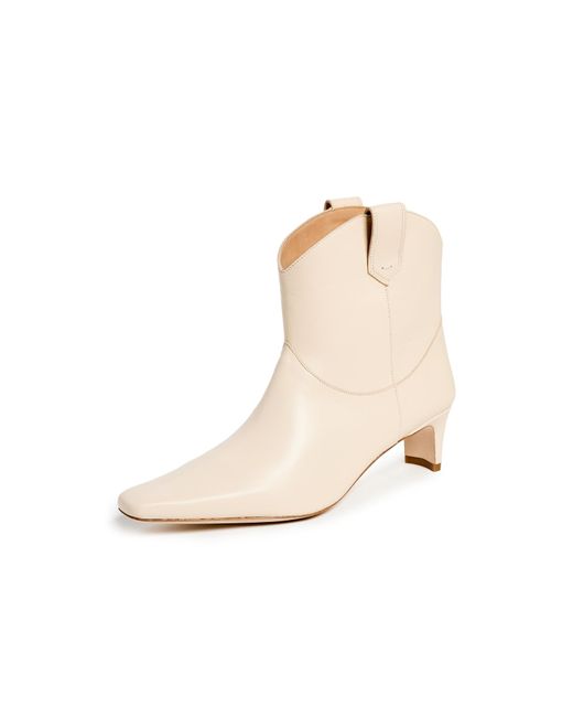 Staud White Western Wally Ankle Boots
