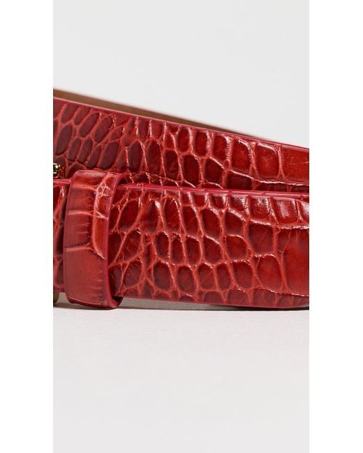 Andersons Red Narrow Semi Formal Crock Print Belt