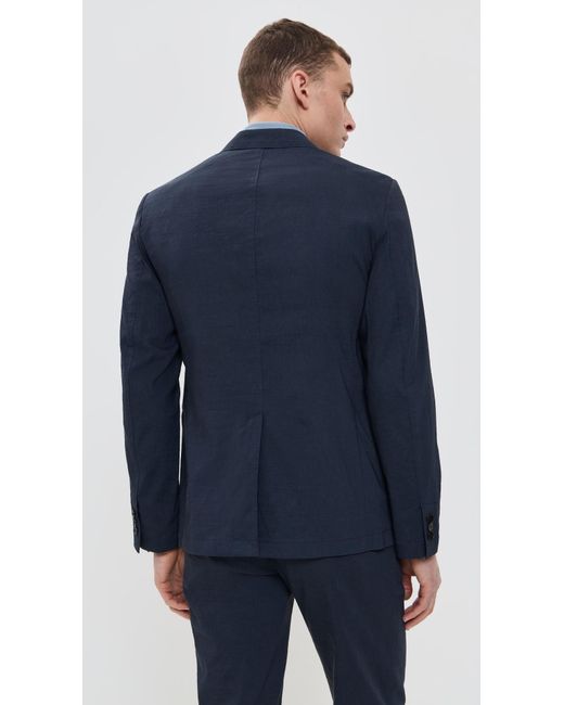 Theory Blue Good Crunch Linen Clinton Blazer for men