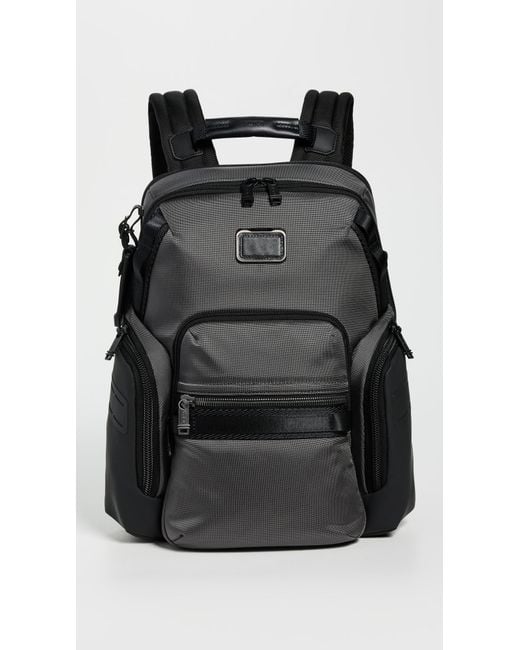Tumi Black Navigation Backpack for men