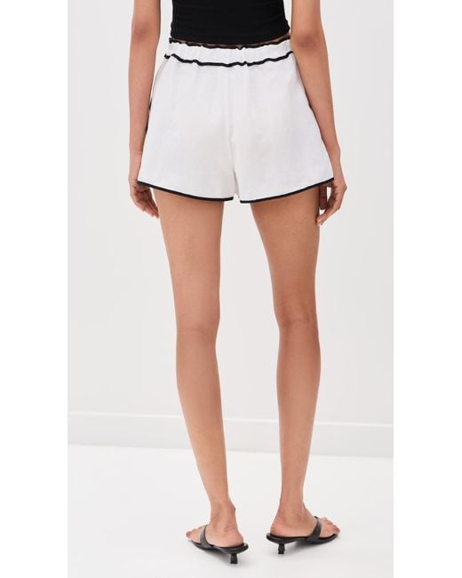 L'Agence Black Laina Pull On Shorts