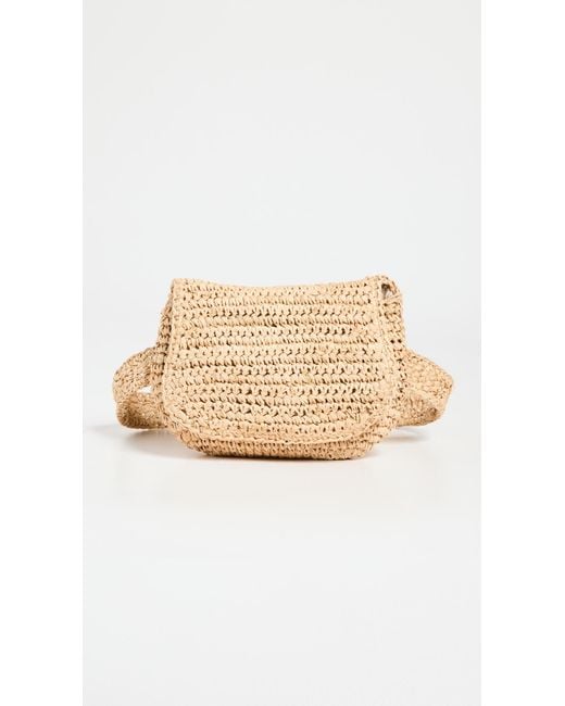Hat Attack Natural Straw Belt Bag