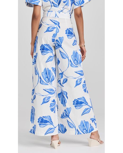 PATBO Blue Night Flower Wide Leg Pants