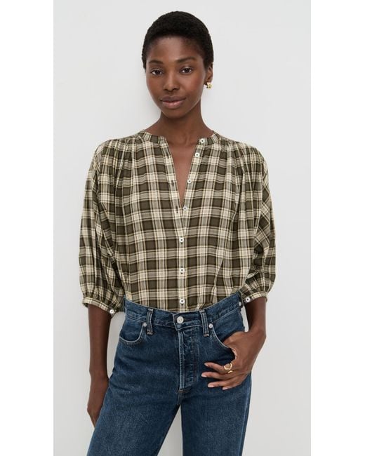 Madewell Multicolor Balloon-Sleeve Top