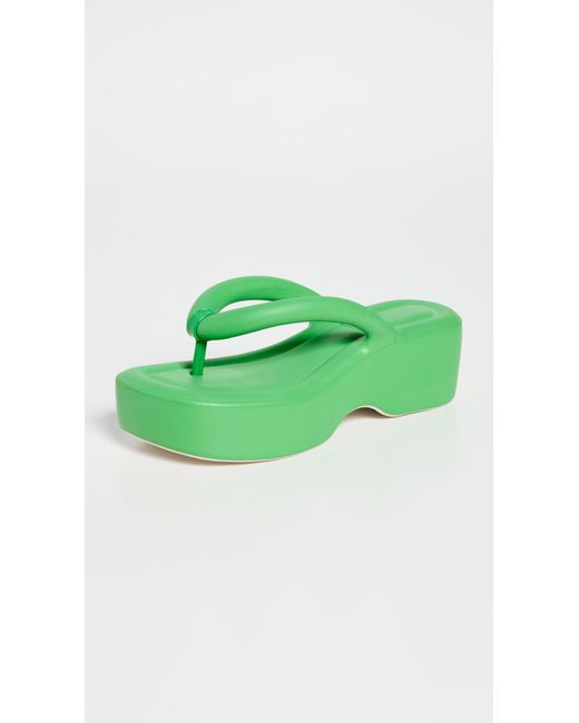 Melissa Free Platform Flip Flops in Beige Green (Green) Lyst UK