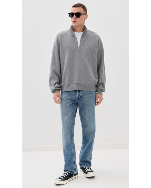 Agolde Gray Idris Quarter Zip for men