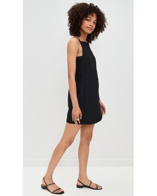 ALIGNE Ozzy Linen Mini Dress in Black | Lyst Canada