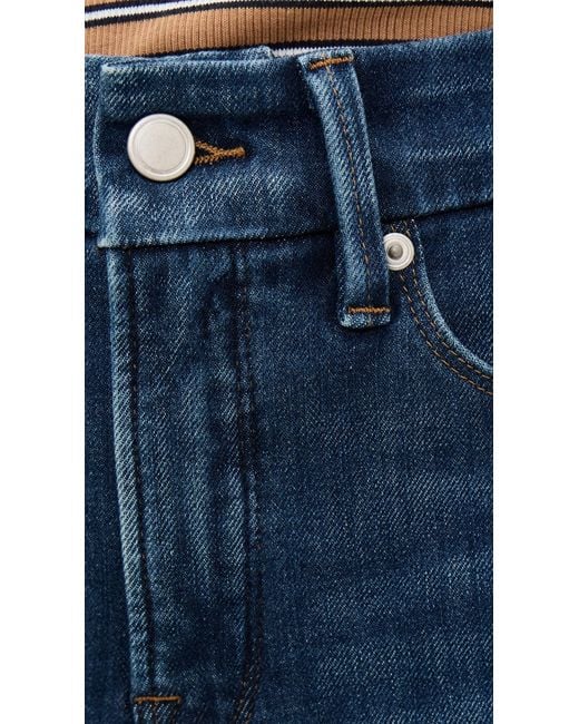 GOOD AMERICAN Blue Soft Tech Good Waist Palazzo Cropped Jeans