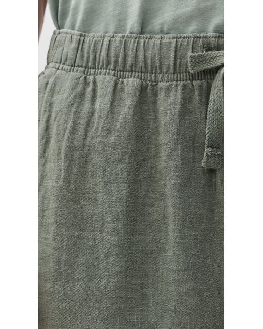 Faherty Brand Green Essential Linen Shorts 6.5 for men