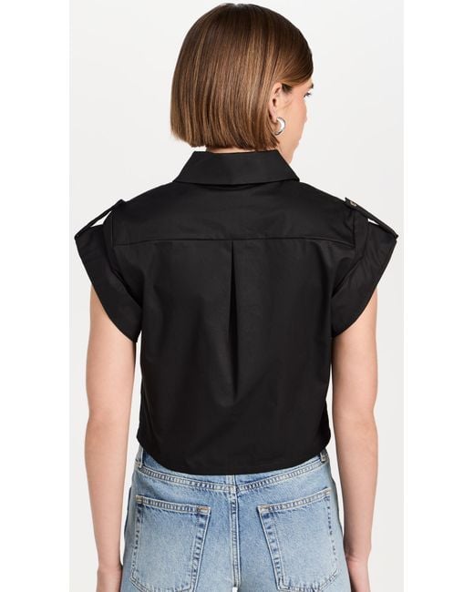 Hevron Black Leonora Top
