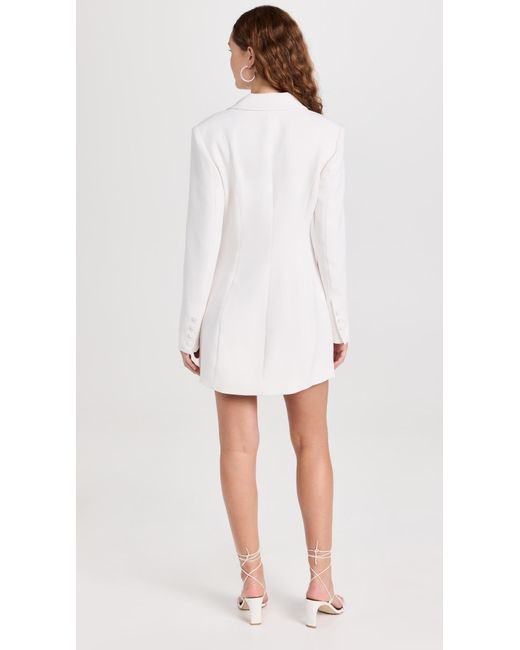 GOOD AMERICAN White Luxe Suiting Exec Dress