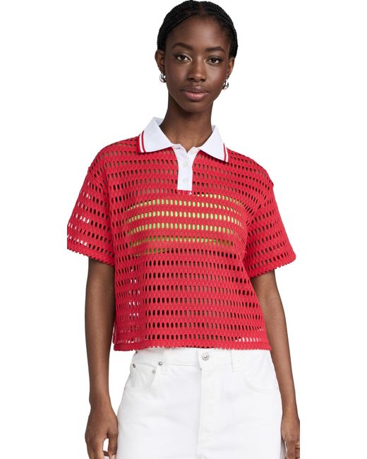 MSGM Red Sg Collar Pullover