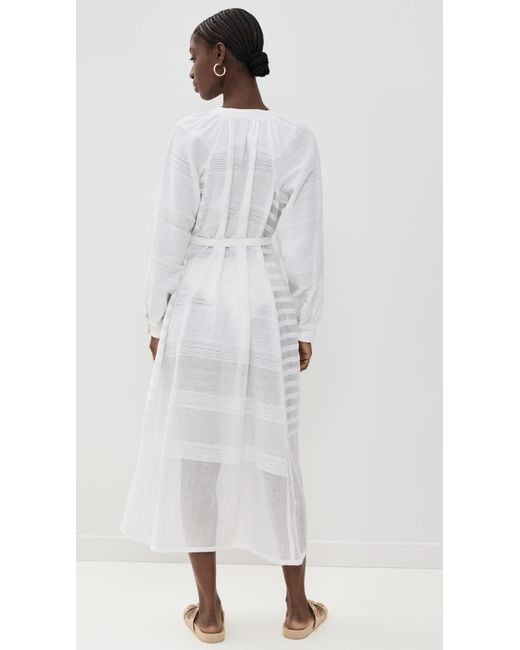 Lemlem White Makeda Button Up Dress