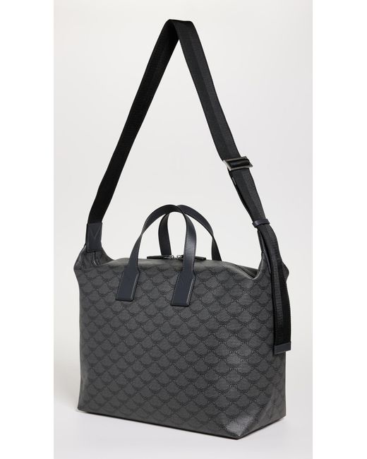 MCM Black Lauretos Coated Canvas Tote for men