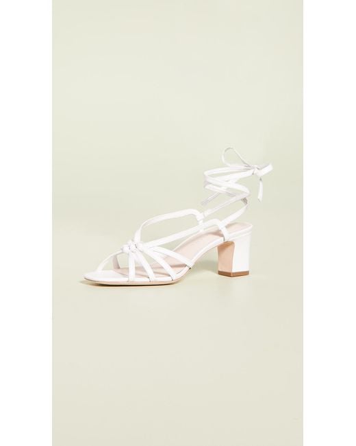 Loeffler Randall White Libby Knotted Wrap Sandals