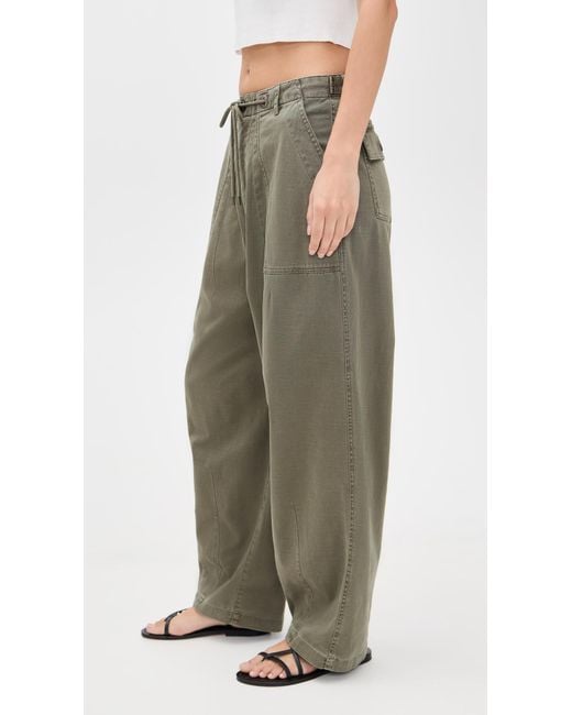 James Perse Green Oversized Military Pants