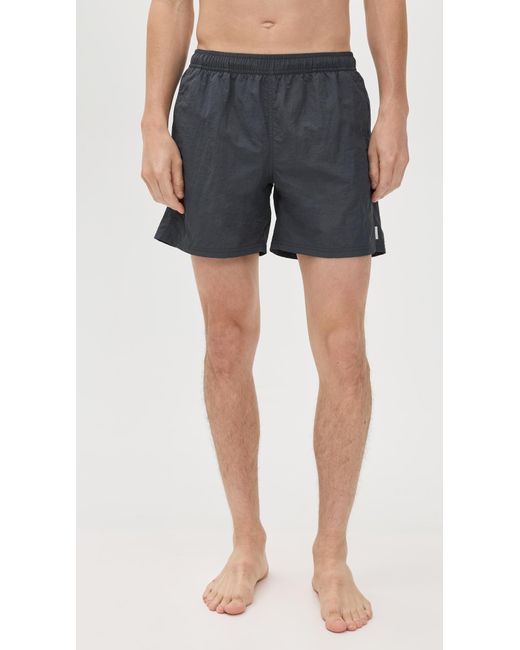 AUTO-REPLY Black Solid Sebastian Swim Trunks 6 for men