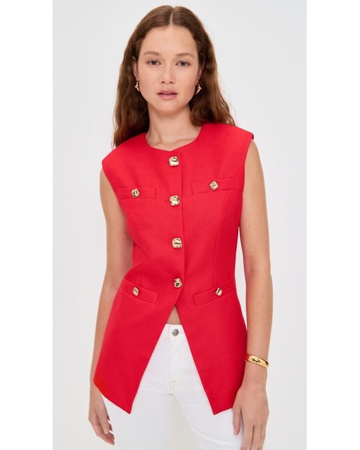 Endless Rose Red Pointed Long Vest